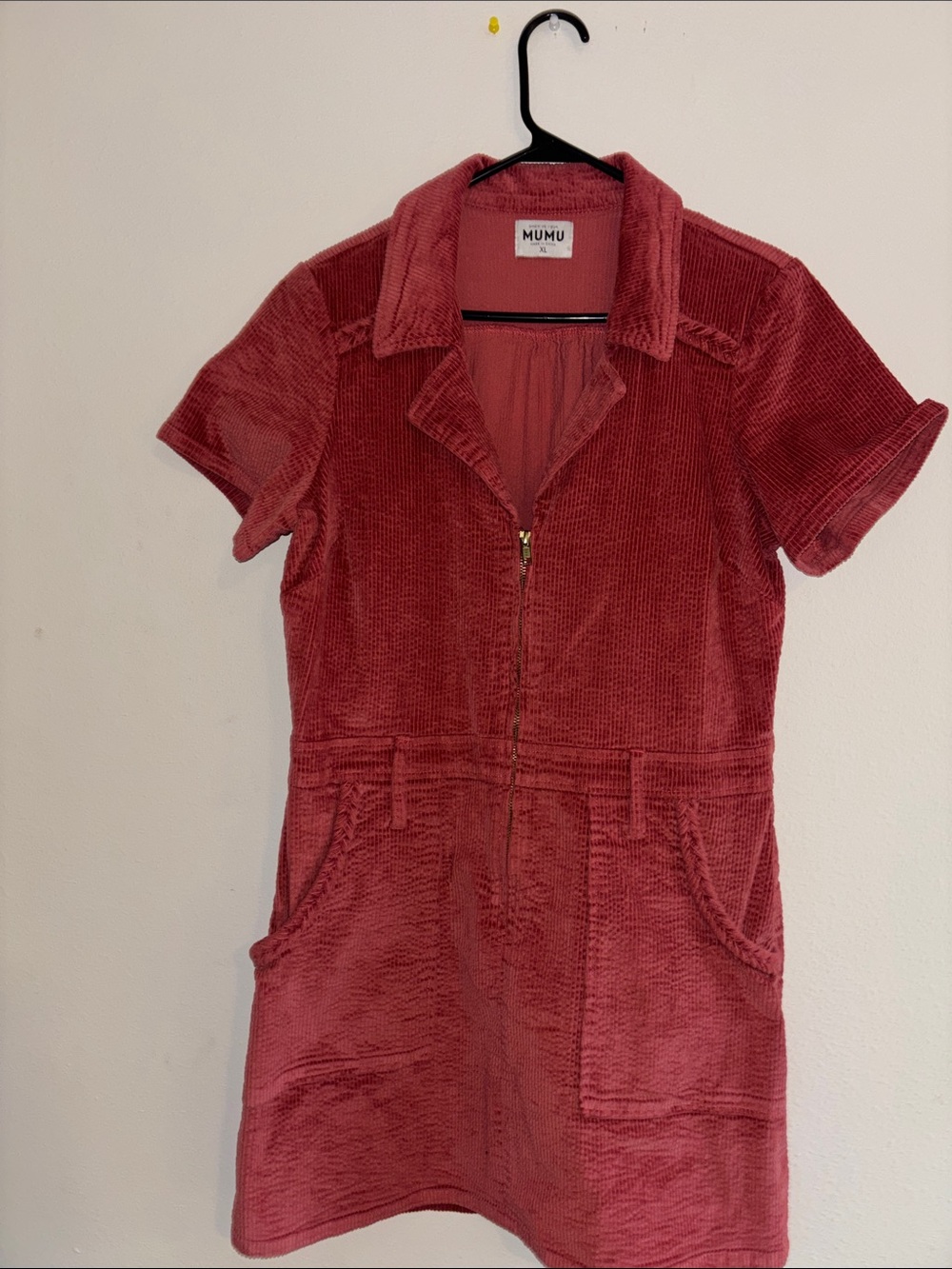 Show Me Your MuMu Rose Corduroy Mini Dress